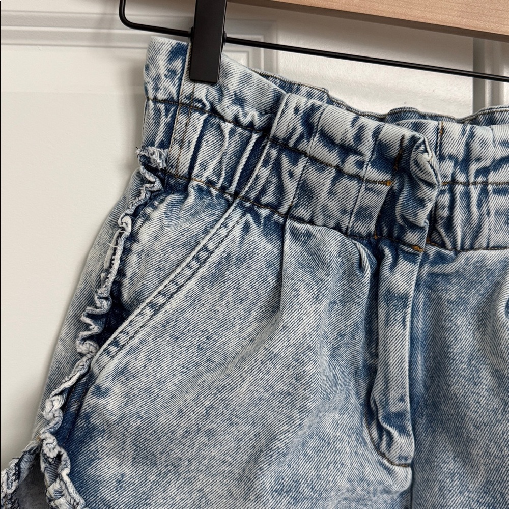 Sea New York Dax Denim Ruffle Shorts Size 2 - Picture 3 of 8